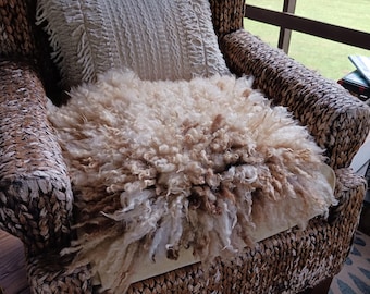 Felted sheep friendly "sheepskin" sheep skin fleece or pillow Hazel