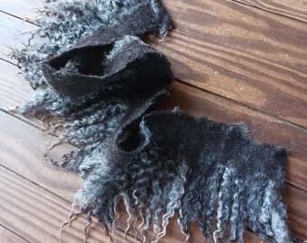 artisan wool fringe trim hand felted sheep friendly wool