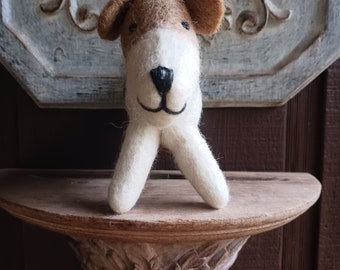 Hand made felted wool dog beagle hound