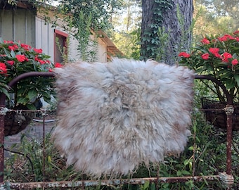 Hand made Felted sheep friendly sheep fleece or pillow Mulberry