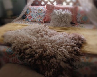Hand made felted sheep friendly natural organic wool sheep fleece Turnip