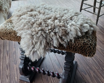 Handmade felted sheep wool fleece or pillow