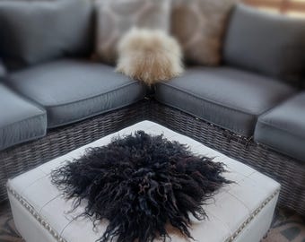 Hand made felted sheep fleece or pillow Blair