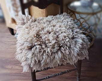 Handmade Felted wool fleece chair cover