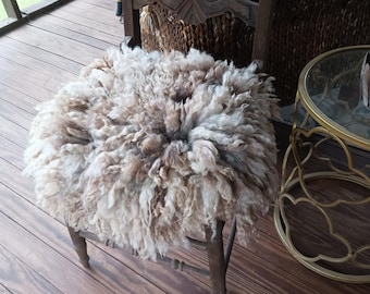 Felted round sheep friendly "sheepskin" sheep fleece Hazel