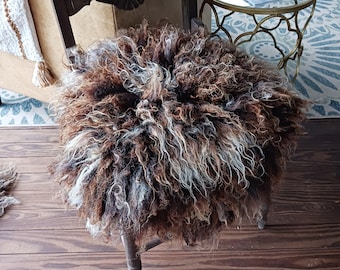 Hand Made Felted fleece or Pillow Soft Calico Natural Wool Decor Lightning Whelk