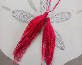 Colorful Tassels hand made artisan sheep friendly wool locks