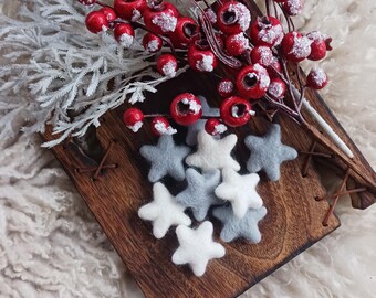 Hand made felted wool heart gold