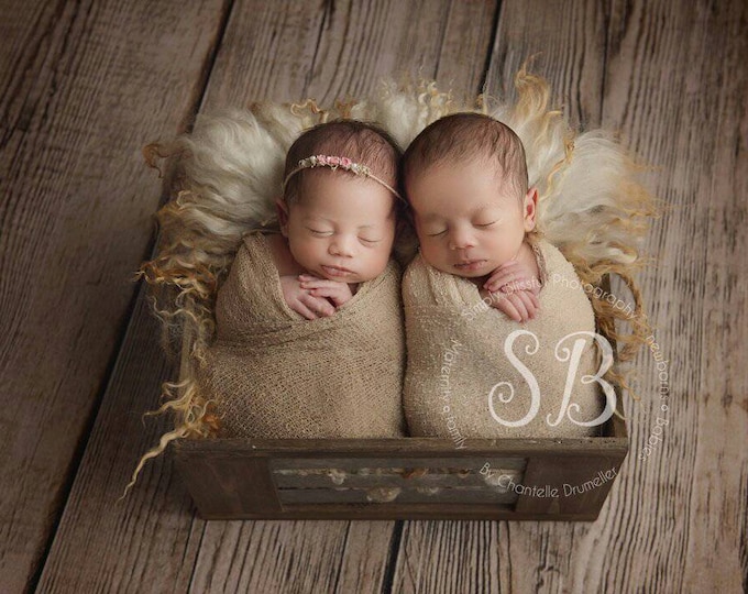 Featured listing image: Newborn prop "sheepskin" all natural hand felted washable sheep fleece blanket OOAK
