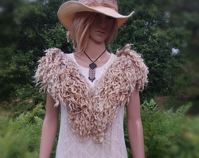Featured listing image: Extra long luxurious scarf collar Hand made felted wool Carmella