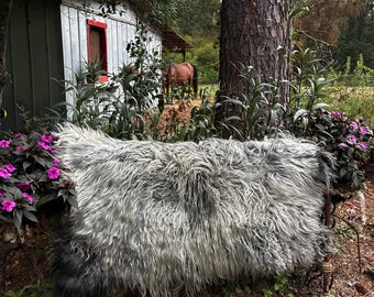 Felted Fleece Rug Throw Wild Shaggy Rug Hearth Nordic Sheepskin Vixen