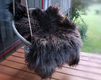 Handmade felted sheep friendly "sheepskin" sheep fleece rug throw Star Wars