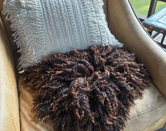 Handmade Felted Sheep wool fleece or pillow Bridget