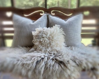 Artisan pillow Hand made sheep friendly wool