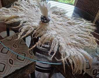 Alpaca table mat runner reversible washable southwestern