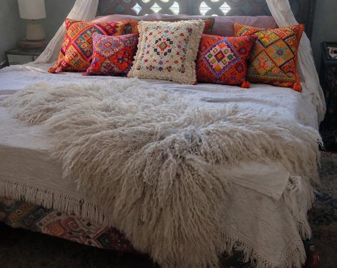 Featured listing image: Hand made felted sheep fleece "sheepskin" Sassy