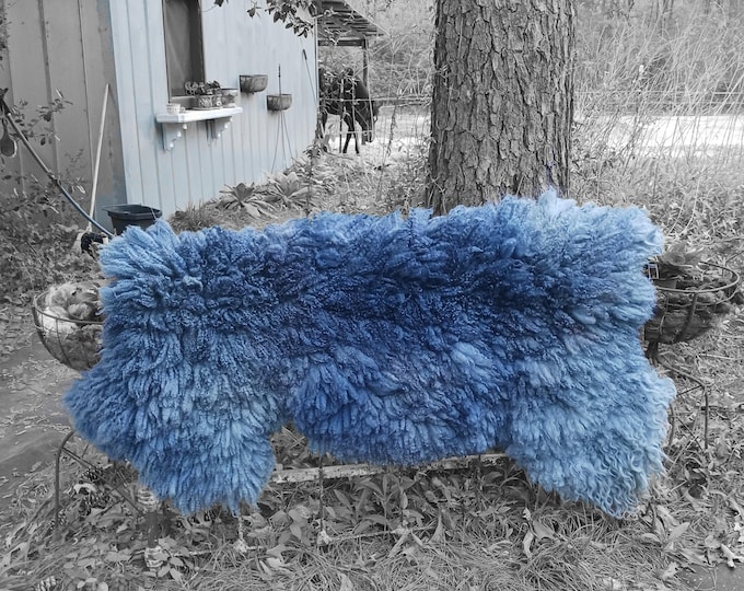 Featured listing image: EXTRA LARGE Felted fleece Hand made natural sheepskin rug throw sheep friendly rug throw Breckon