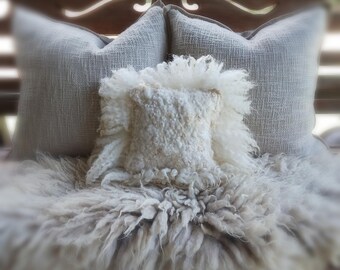Artisan pillow Hand made sheep friendly wool