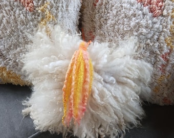Colorful Tassels hand made artisan sheep friendly wool locks