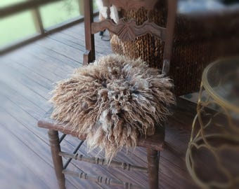Felted fleece Hand made sheep friendly sheepskin chair pad Pipps