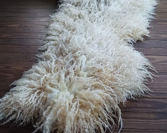 RESERVED/HOLD Hand made Felted sheep friendly fleece sheepskin Charlotte