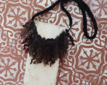 Felted wool cell phone purse