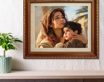 Mary and the Christ Child in Egypt, Christ Art Print, Christian Art, LDS Art, Picture of Jesus, Christ Child