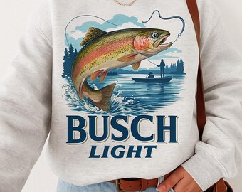 Busch Light Fishing Life Aluminum Can Sign - Dimensions - 14 in X