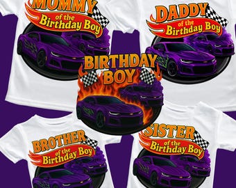 Bundle Racing birthday Boy PNG for Crafters | Racing numbers png | Family matching png | DIY birthday boy png | Birthday Party Car Lover