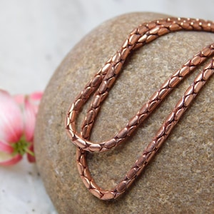 Solid Copper Chain Necklace: 2.5mm S-Hook Clasp