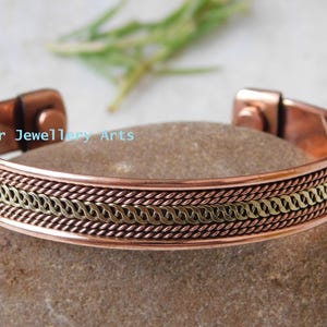 Adjustable Copper Magnetic Bracelet: Energy Cuff Bangle