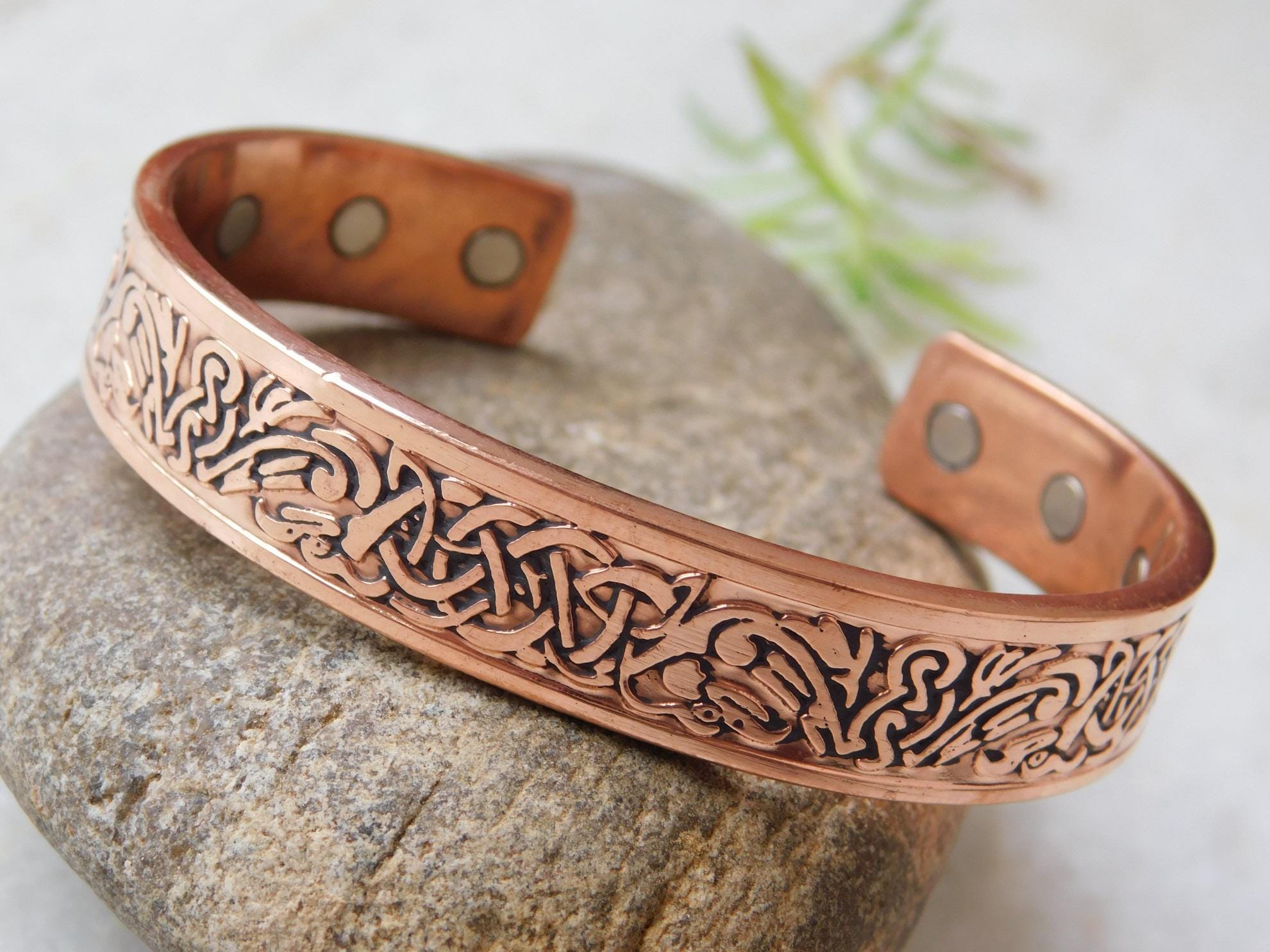 Bracelet en cuivre pur torsadé magnétique - Soulage douleurs