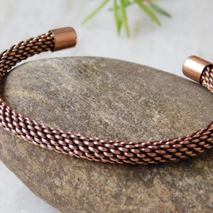 Thick Copper Cuff Bracelet: Handmade Arthritis Pain Relief Jewelry