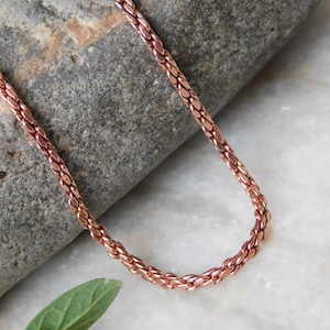 Solid copper chain necklace ,100 % Pure Copper Shiny Link Therapy chain ,Copper Snake Chains, Rope Chain ,Copper Chain Jewelry ,Gift Chain