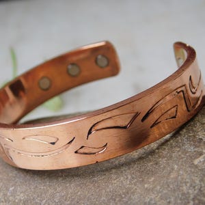 100 % Pure Copper Bracelet, Copper Jewelry, Copper Arthritis Adjustable Bracelet, Heavy Pure Copper Magnetic Bracelet Energy Cuff Bangle