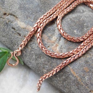100 % Pure Solid Heavy snack copper chain necklace ,Top Quality Snake Chain For Pendant, Solid Chain For Men & Women,Raw Copper rope Chains,