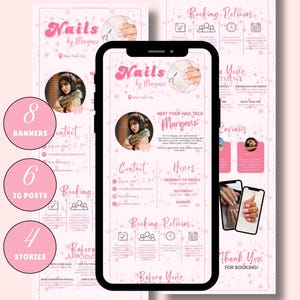 Nail Tech Acuity Scheduling Template Pink Nail Website Nail Tech Acuity Booking Site Template Nails Acuity Nail Salon Scheduling Page Canva