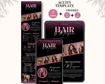 Acuity Scheduling Template Hair Stylist Salon Website Design Canva Editable Booking Site Template Lash Makeup Hair Scheduling Template Canva