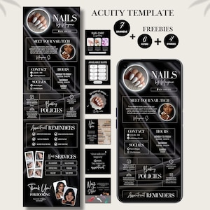 Nail Tech Acuity Schemaläggningsmall Acuity Nail Bokningssajt Nail Acuity Nail Webbplats Acuity Mall Sajt Nail Canva Redigerbar Acuity Nail