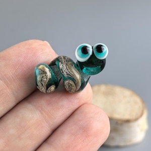 Glass Caterpillar figurine Miniature Caterpillar worm gifts Caterpillar ornaments Snake sculpture Glass Snake figurine Snake bead bracelet