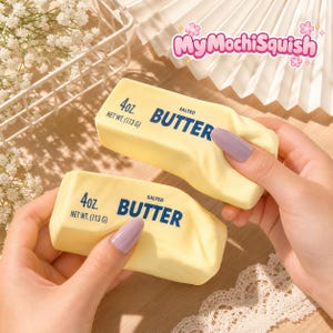 Giocattolo antistress Jumbo a forma di bastoncino di burro - Antistress a lenta risalita - Cibo realistico - Regalo sensoriale ASMR per bambini e adulti (14 cm)
