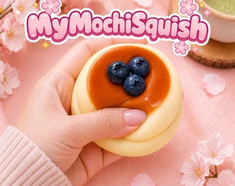 Squishy japonés de panqueque soufflé, juguete blando kawaii de crecimiento lento, lindo postre blando, juguete antiestrés, regalo kawaii