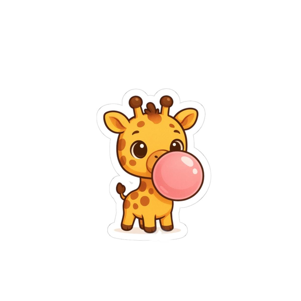 Cute Giraffe Kiss-Cut Stickers | Playful Decals for Laptops, Journals, Kids' Crafts, Gifts, and Party Favors