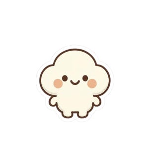 Adesivos fofos com personagens de nuvens sorridentes e recortados, adesivos divertidos para laptop, ideais para diários, presentes e decoração, adesivos estéticos kawaii