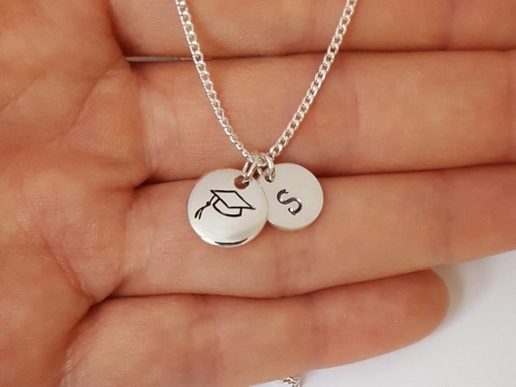 Sterling silver graduation necklace sale