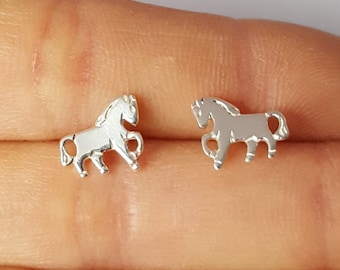 Sterling Silver Horse Earrings, Kids Jewelry, Birthday Gift, Girl's Earrings, Farm Animal