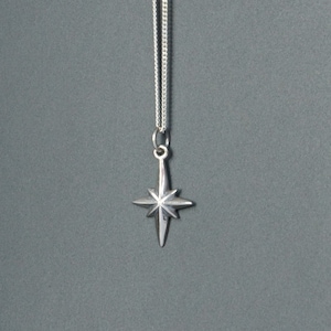 Sterling Silver North Star Necklace, Mother&#39;s Gift, Birthday Gift, Children&#39;s Jewelry, Kid&#39;s Jewelry