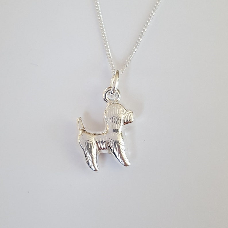 Sterling silver dog necklace Clearance
