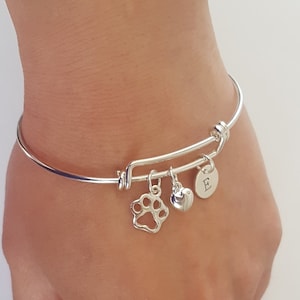 Kids sterling silver expandable bangle, Personalized Bangle, Custom braclet, Initial Bracelet, Hand Stamped, Birthday Gift, Girls Jewelry