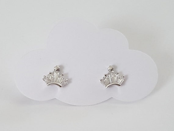 Orecchini Corona Argento Sterling 925 brillante